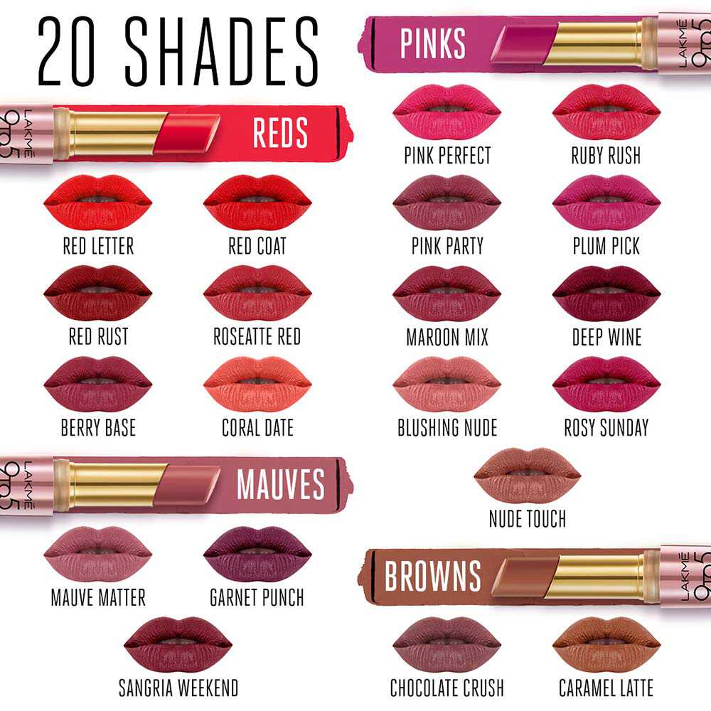 Lakme 9to5 Powerplay Priming Matte Lipstick - Red Rust, (3.6 gms)