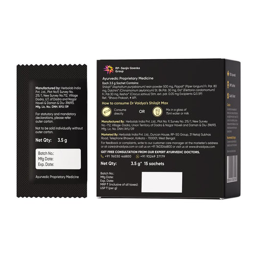 Dr. Vaidya's Shilajit Max Sachet (Pack of 1)