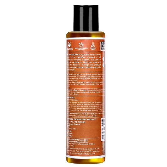 Jiva Oil Pulling for Deep Cleanses Mouth, Removes Toxins (200ml)