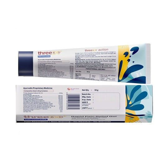 three60+ RAPID PAIN RELIEF Gel (50 gms)