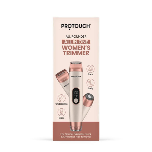 PROTOUCH All-in-1 All Rounder Womens Trimmer & Epilator - Face, Body, Bikini & Underarms - Rechargeable & Painless Hair Removal