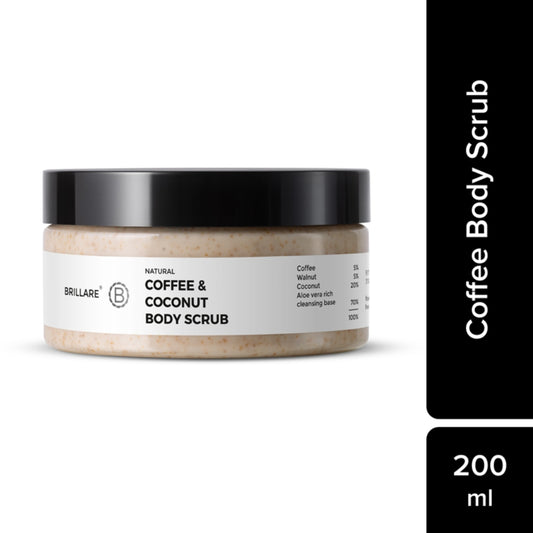 Brillare Coffee & Coconut Body Scrub Energized & Moisturised Skin- 200 ml