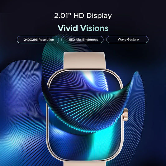 boAt Wave Sigma 3 w/Turn-by-Turn Navigation, 2.01" HD Display, Bluetooth Calling, Crest+ OS, QR Tray, Watch Face Studio, Coins, Emergency SOS Smart Watch for Men & Women (Cherry Blossom)