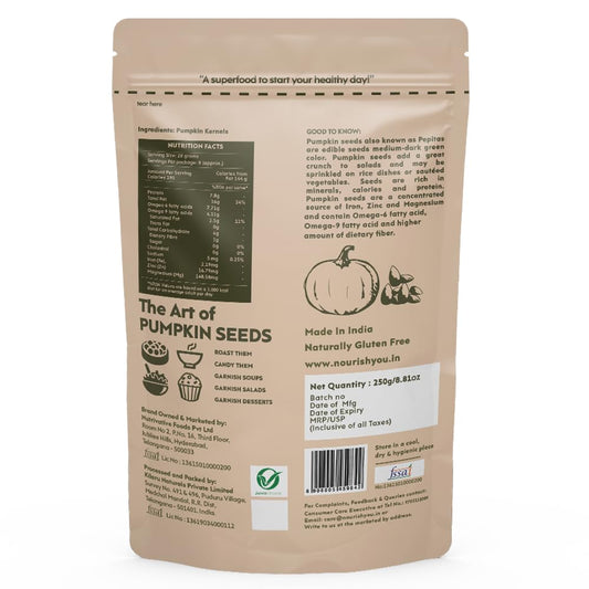Nourish You Raw Pumpkin seeds (250 gms)