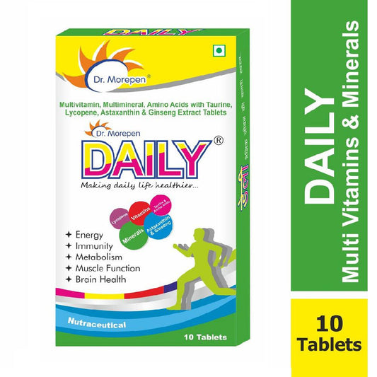 DR. MOREPEN Daily Multivitamin Tablets for Women & Men, Multivitamins & Minerals Supplement - 10 Veg Tablets