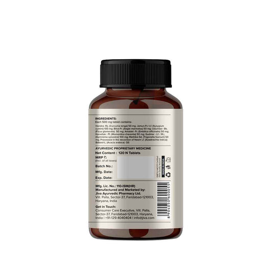 Jiva Diatrin Tablets Manages Blood Sugar Levels, Improves Metabolism (120Tablets)