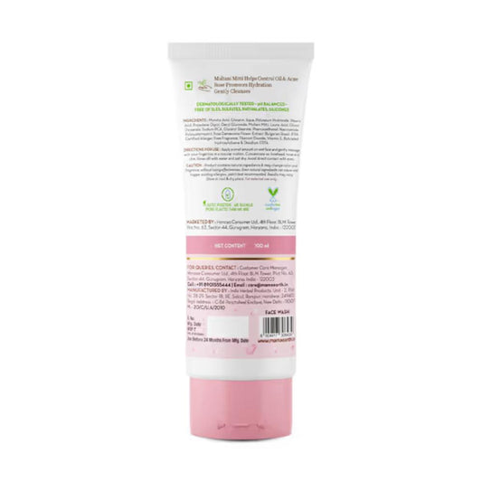 Mamaearth Face Wash Multani Mitti & Bulgarian Rose For Oil Control & Acne (100ml)