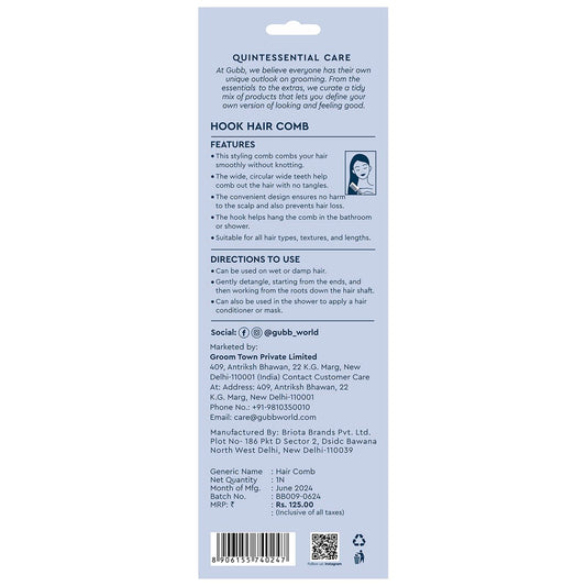 GUBB Hook Hair Comb