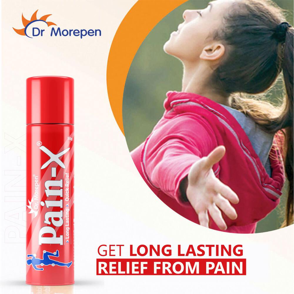 Dr. Morepen Pain Relief Combo - Pain-X Spray (50 gms) & Pain-X Gel (30 gms)