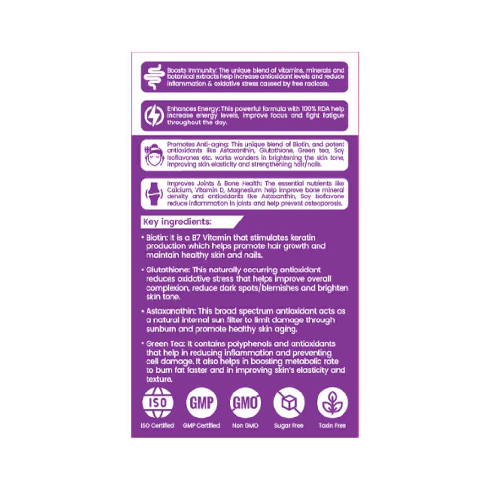 Dr. Morepen Multivitamin Women With Calcium & Herbal Extracts (60 Veg Tablets)