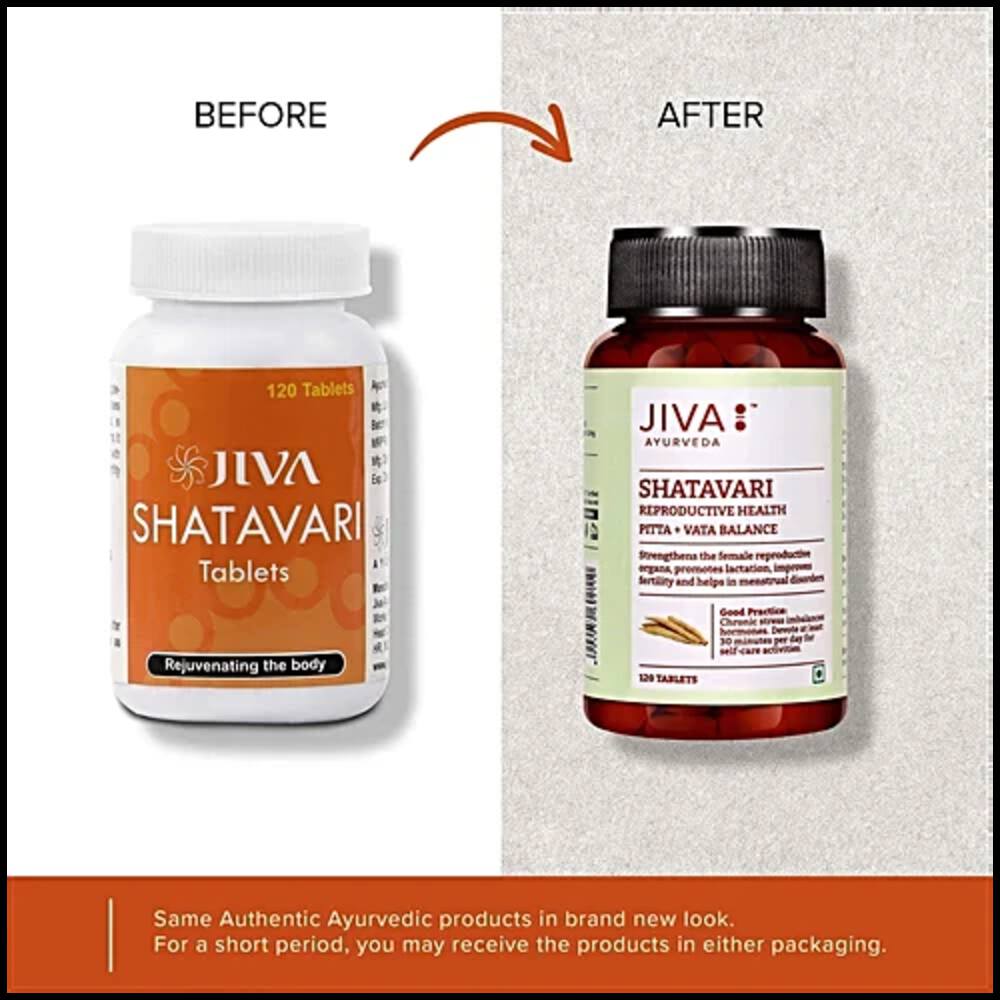 Jiva Shatavari Tablets for Female Reproductive System (120 Tablets)
