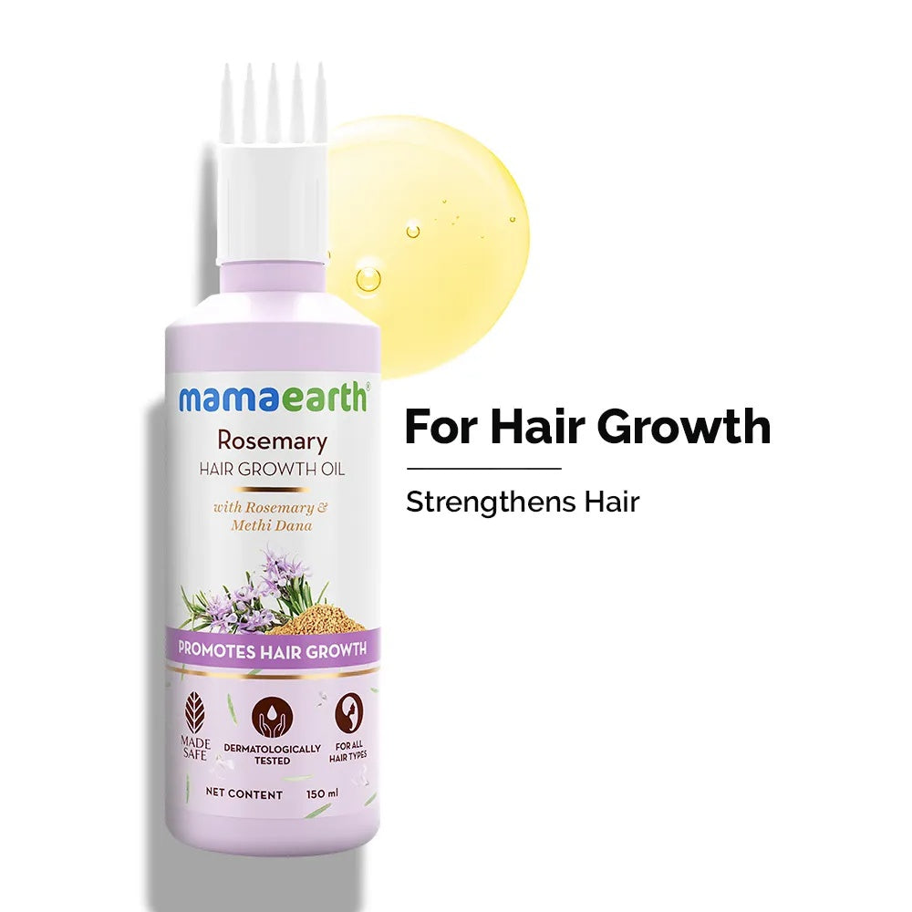 Mamaearth Rosemary Hair Growth Oil With Rosemary & Methi Dana For Promoting Hair Growth (150ml)