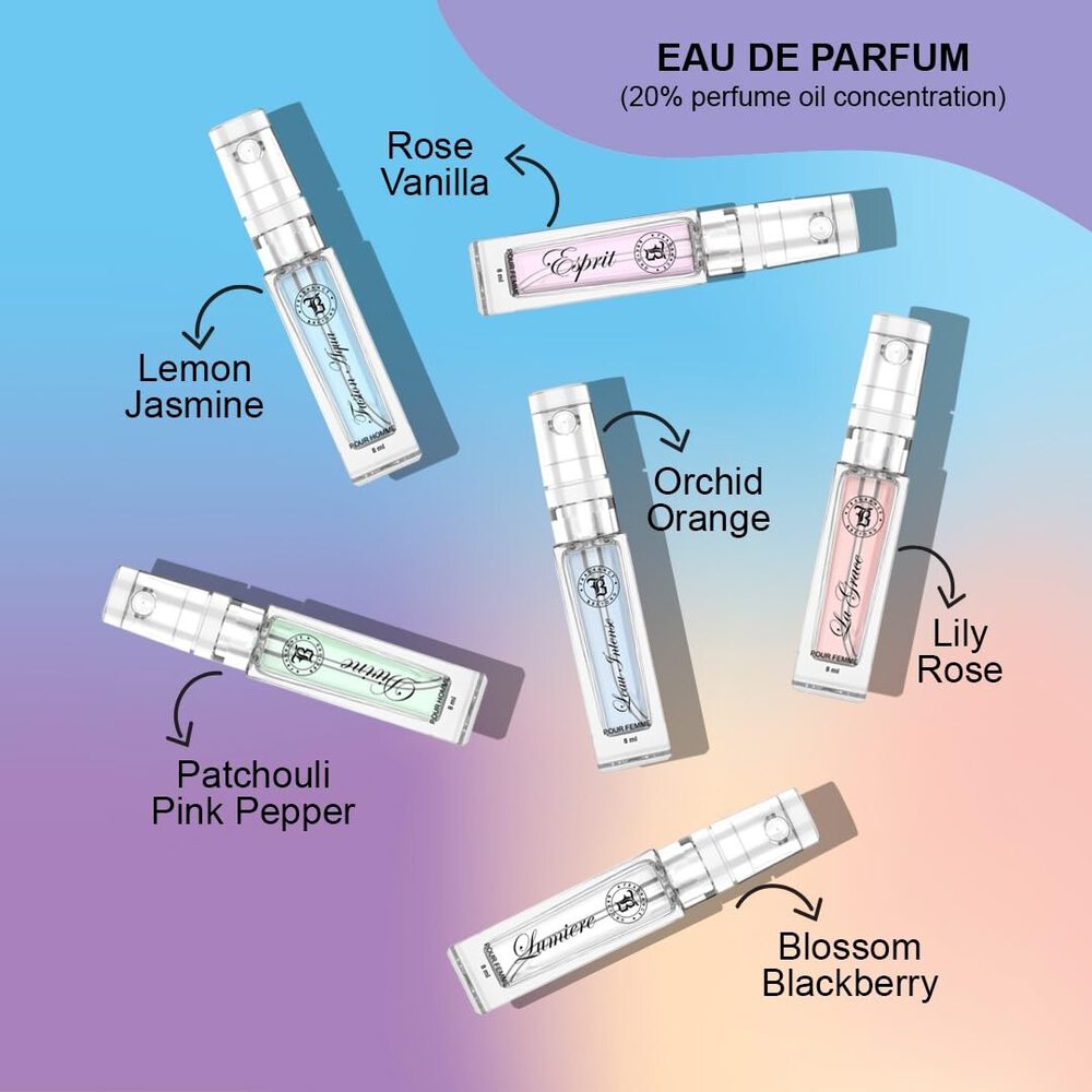 Fragrance & Beyond EDP Collection Premium Eau de Parfum for Men & Women (6x8ml)
