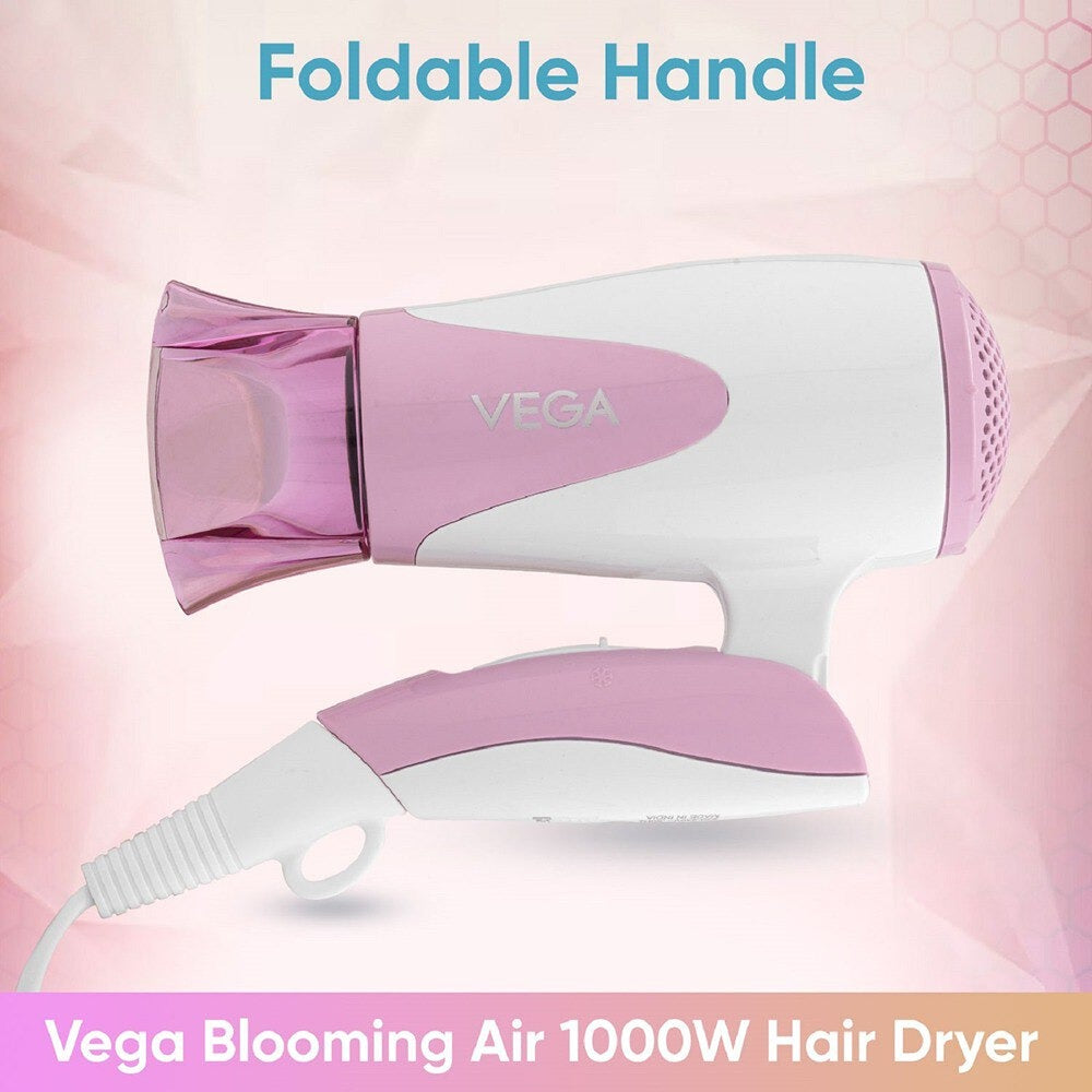 Vega Blooming Air Foldable 1000 Watts Hair Dryer With Heat & Cool Setting