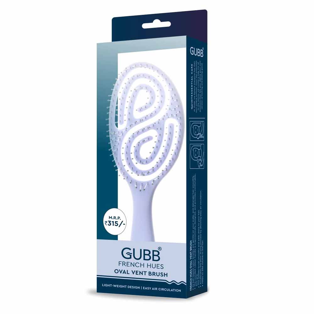 GUBB French Hues Oval Vent Hair Brush For Styling For All Hair Types