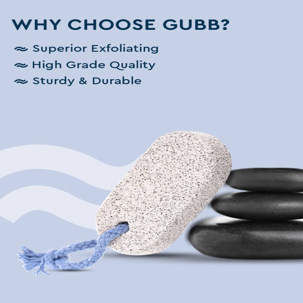 GUBB Pumice Stone For Foot Dead Skin Removal - Gentle on Cracked Heels, Restores Rough Patches, Removes Callus, Foot Hygiene, Also for Smooth Hands, Elbow & Knees