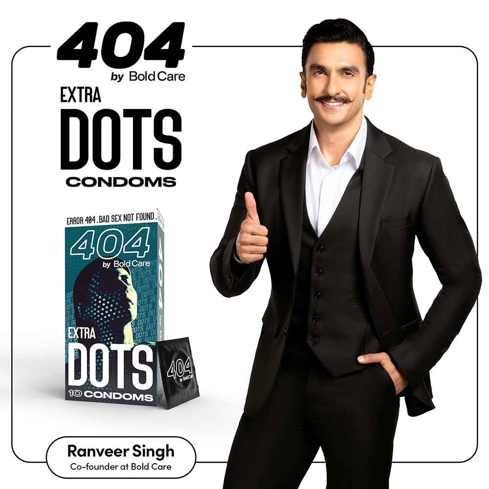Bold Care 404 Extra Dotted Condom For Men, Electronically Tested - 576 Dots, 70 Microns with Disposable Pouch (50 gms)