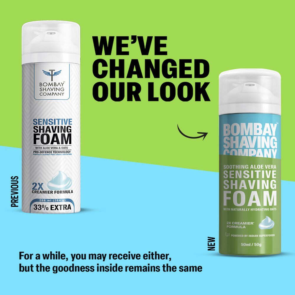 Bombay Shaving Company Sensitive Shaving Foam with Aloe Vera & Oats for Men (50ml)