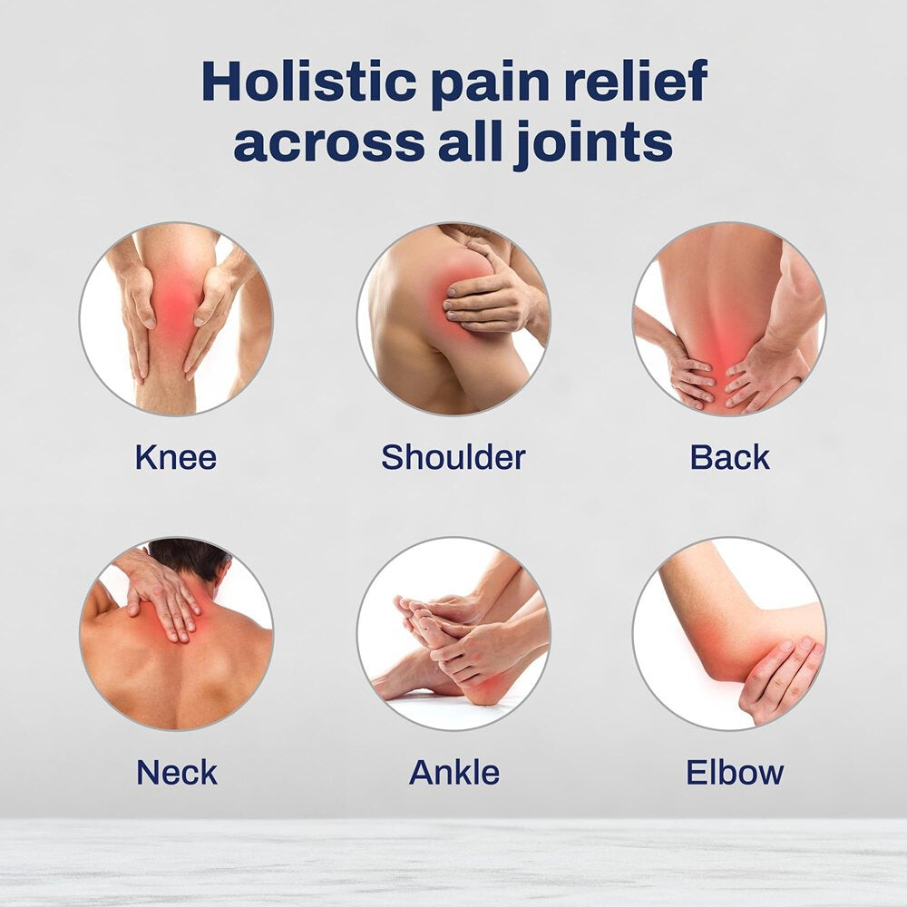 three60+ Rapid Pain Relief & Joint Mobility Combo (60 Tablets + 50ml Roll On Massager)