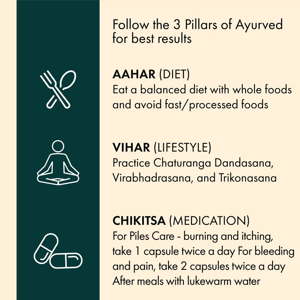 Dr. Vaidya's Piles Care-30 Capsules (Pack of 1)