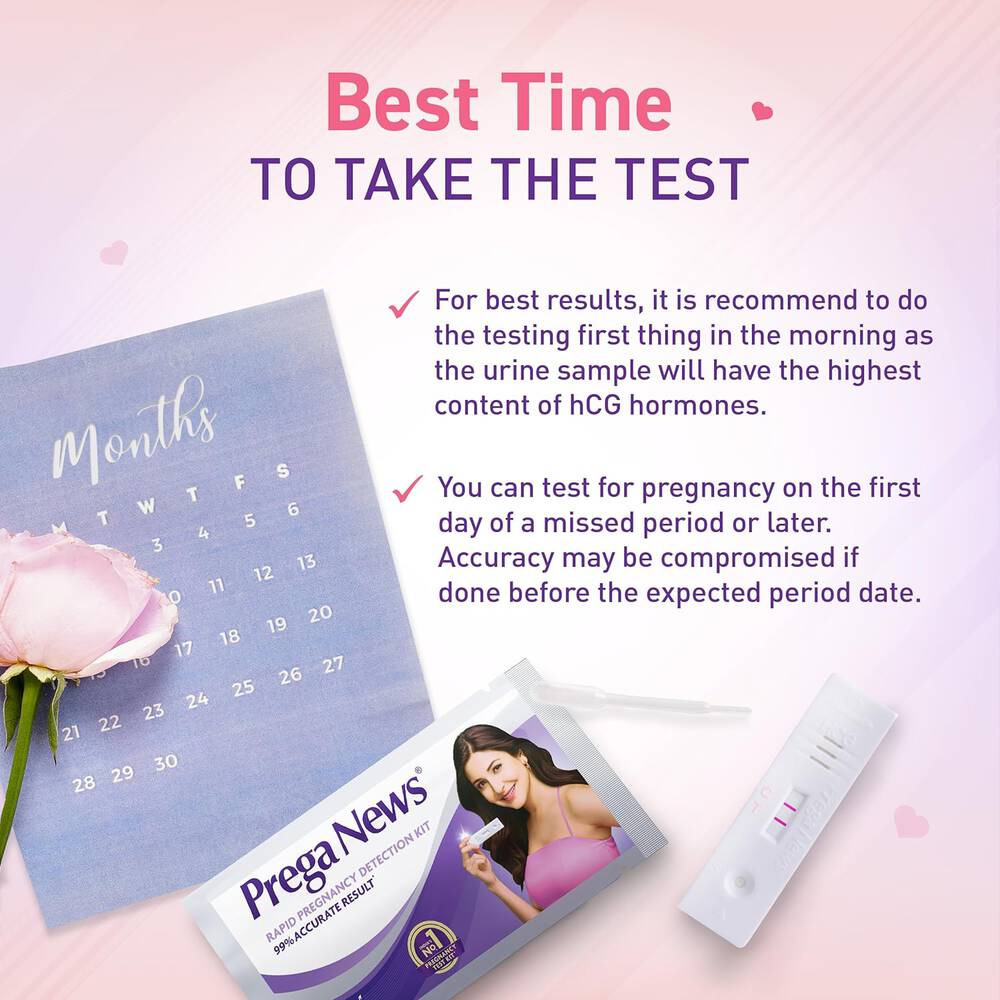 Prega News One Step Urine HCG Pregnancy Test Kit (1 Tests)