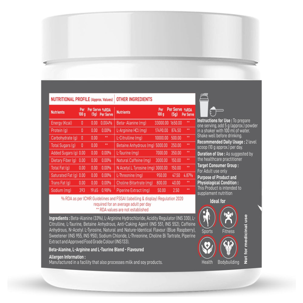 Dr. Morepen Pre-Workout (Blue raspberry)