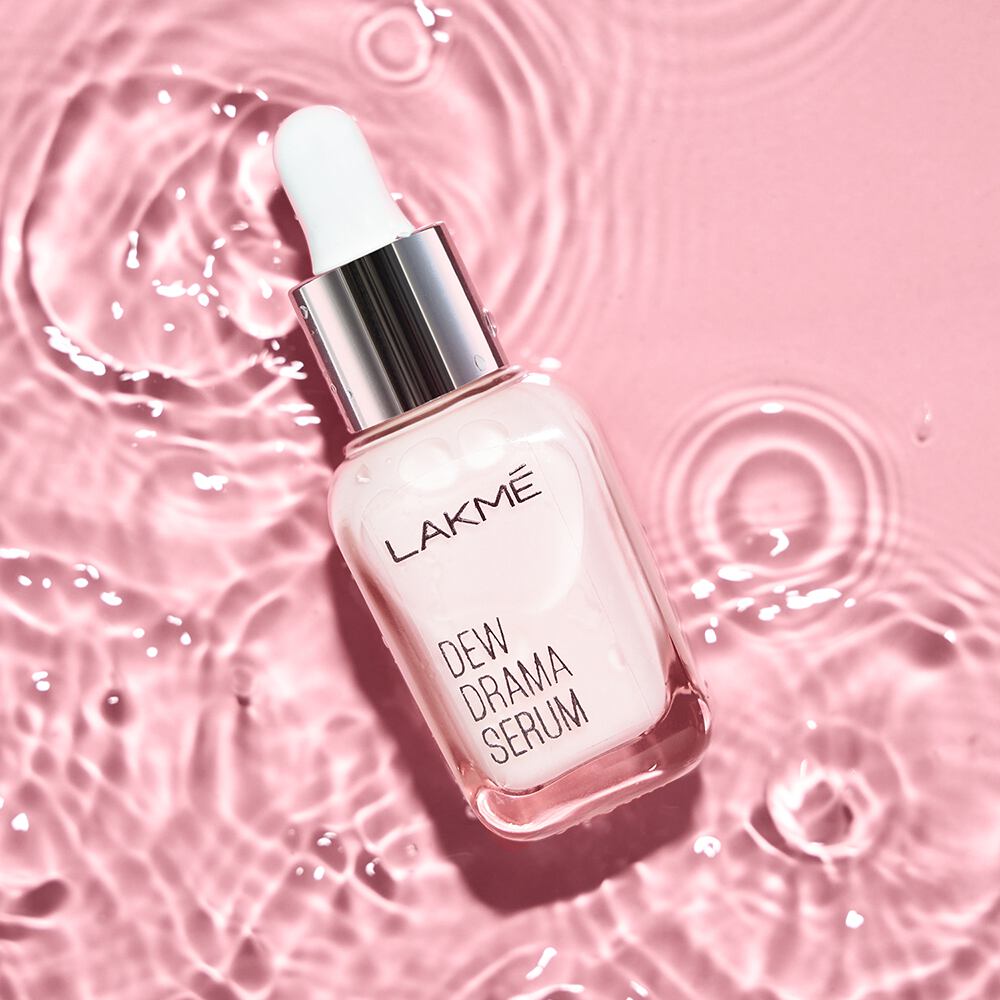 Lakme Dew Drama Serum, 6% Vit B3, E, F & Pro-Ceramides for Skin Barrier & Dewy Radiance (30ml)