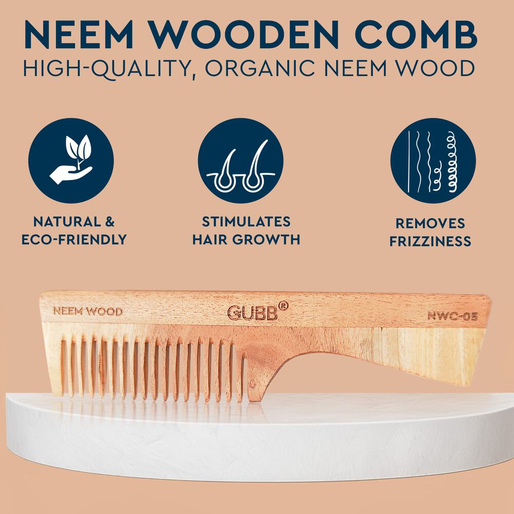 Gubb Detangling Neem Wood Comb (NWC-05ONL)