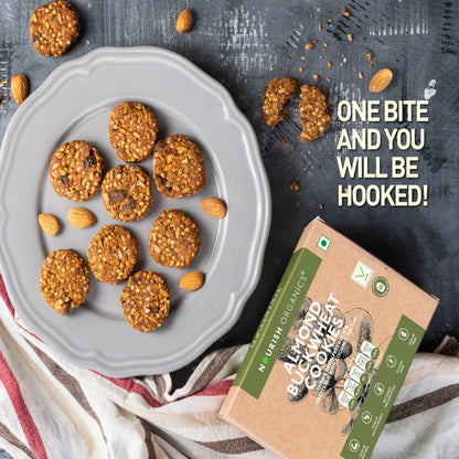 Nourish Organics Almond Buckwheat Cookies - 120 gms