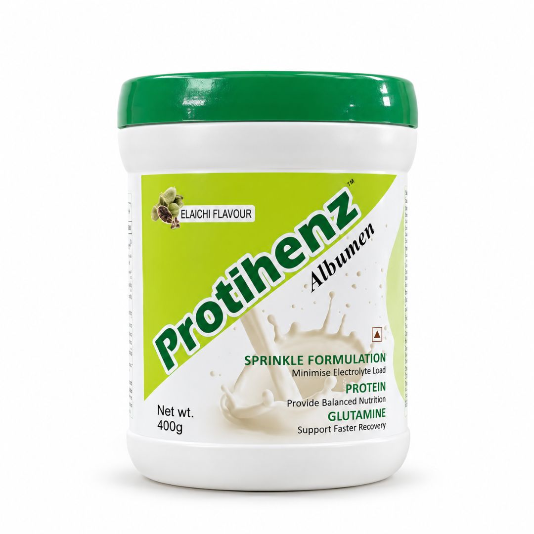 Protihenz Albumin Egg-Based Protein Supplement Powder Elaichi Flavour