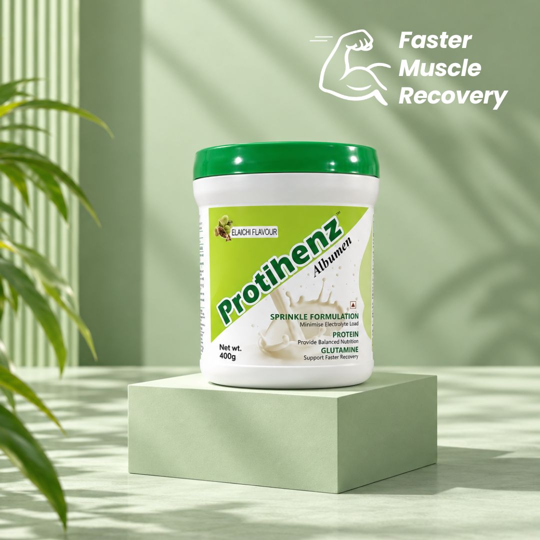 Protihenz Albumin Egg-Based Protein Supplement Powder Elaichi Flavour