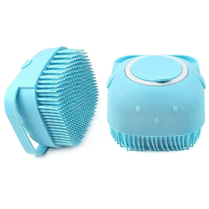GUBB Silicone Exfoliating Bath Brush for Deep Cleansing with Shower Gel Dispenser (Random Colors)