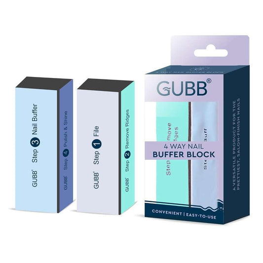 GUBB 4 Way Nail Buffer Shinner and Filer Set (Multicolour)