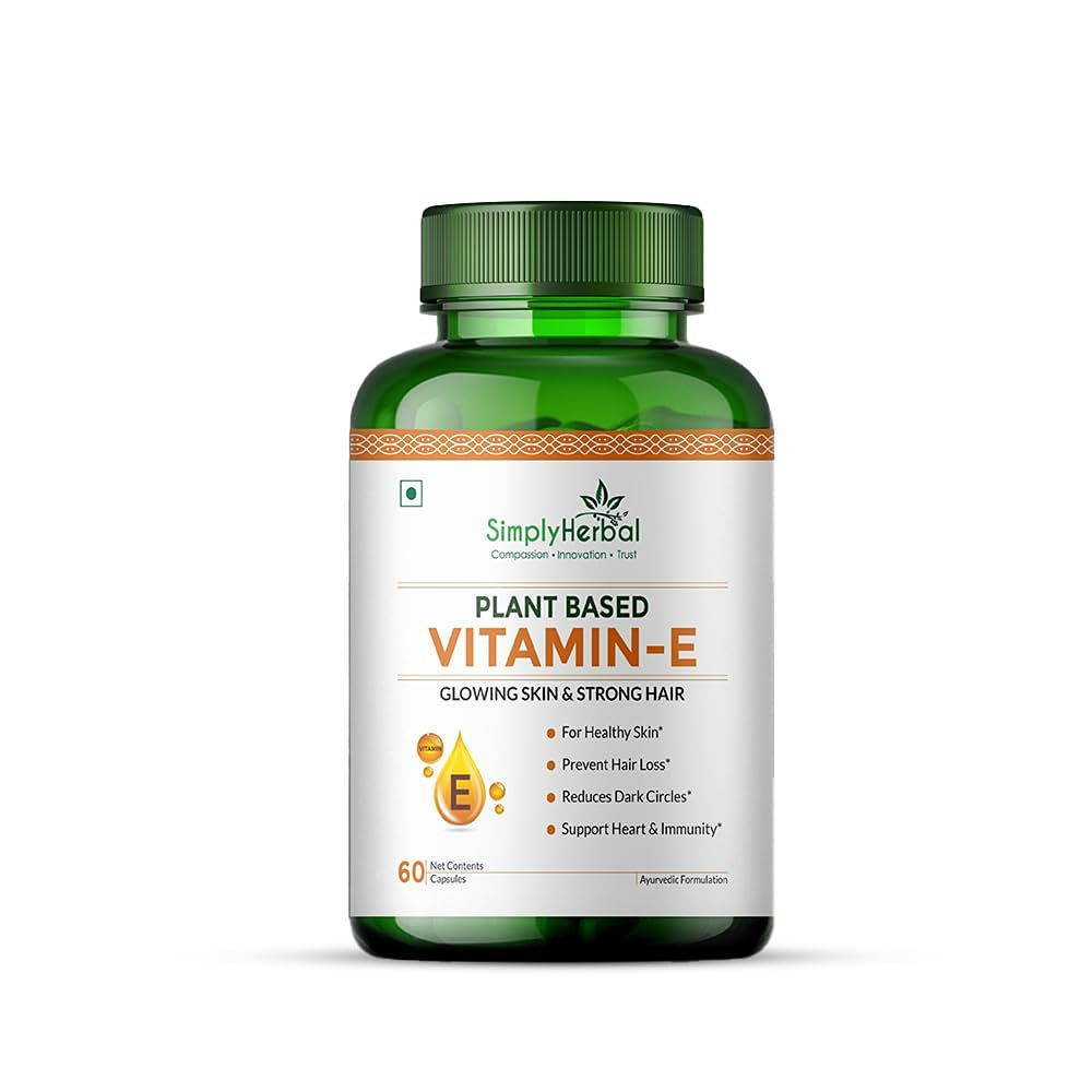 Simply Herbal Plant Based Vitamin E 10mg Capsules - 60 Capsules