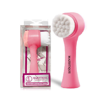 Majestique Face Exfoliator Brush FC3 Deep Pore Cleaning, Soft Silicone Facial Wash Massage Brush (Color May Vary)