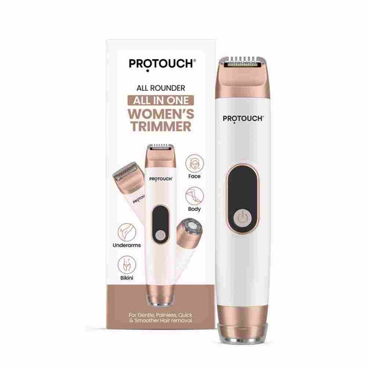 PROTOUCH All-in-1 All Rounder Womens Trimmer & Epilator - Face, Body, Bikini & Underarms - Rechargeable & Painless Hair Removal