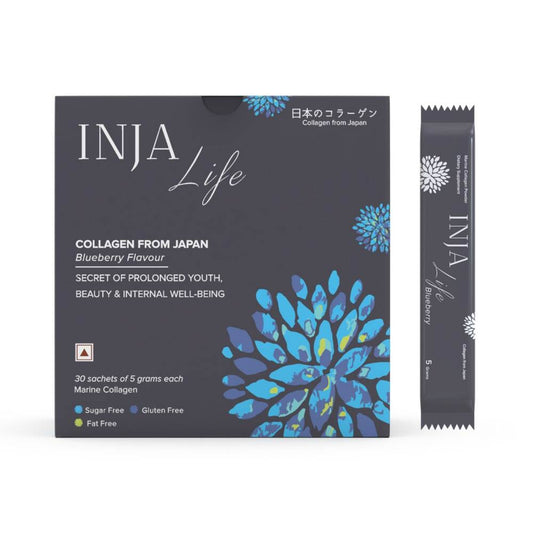 INJA Life Japanese Collagen with Blueberry Flavour (30 Sachets) - (1x5 gms)