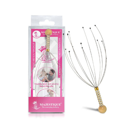 Majestique Head and Scalp Massager, Handheld Head Massage Tingle Stress Relief (Color May Vary)