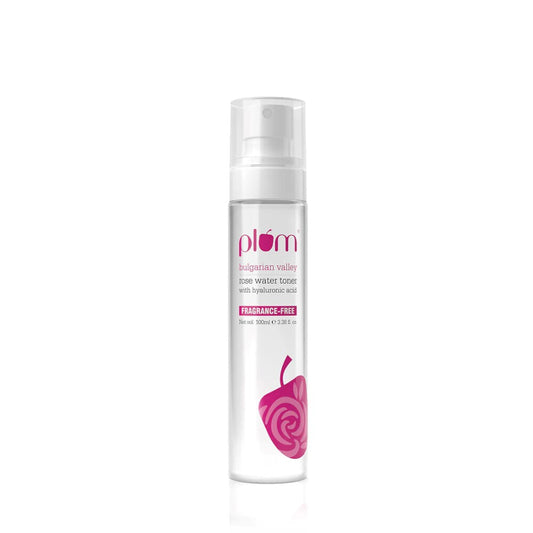 Plum Bulgarian Valley Rose Water Alcohol-Free Spray Toner with Hyaluronic Acid, Hydrates & Refreshes (100ml)