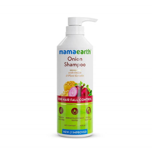 Mamaearth Onion Shampoo For Hair Growth & Hair Fall Control With Onion & Plant Keratin ( 600ml)