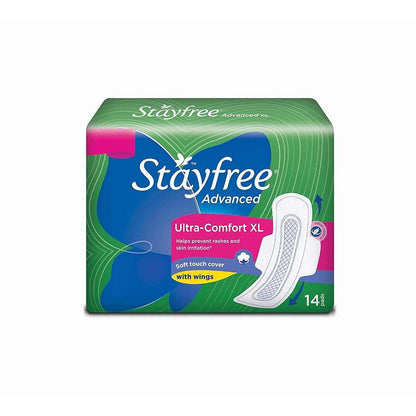 Stayfree Advanced Ultra-Comfort Napkin with Wings 14 Pads (Extra Large)