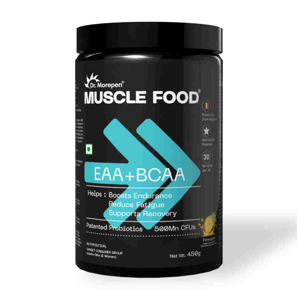 Dr. Morepen MUSCLE FOOD EAA+BCAA - PINEAPPLE (450 gms)