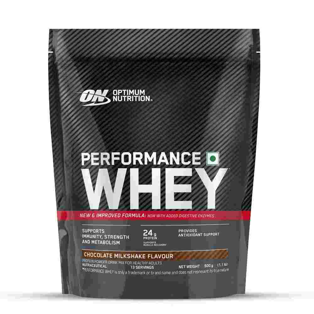 Optimum Nutrition (ON) Performance Whey Protein Powder 0.5Kg (Chocolate Milkshake)
