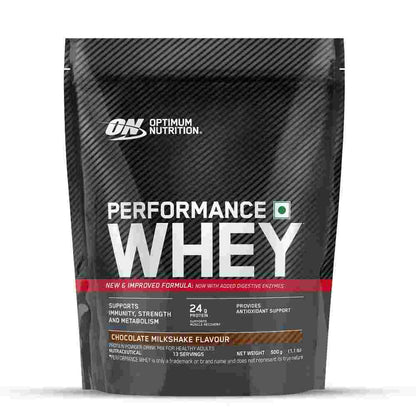 Optimum Nutrition (ON) Performance Whey Protein Powder 0.5Kg (Chocolate Milkshake)