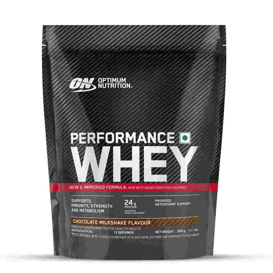 Optimum Nutrition (ON) Performance Whey Protein Powder 0.5Kg (Chocolate Milkshake)