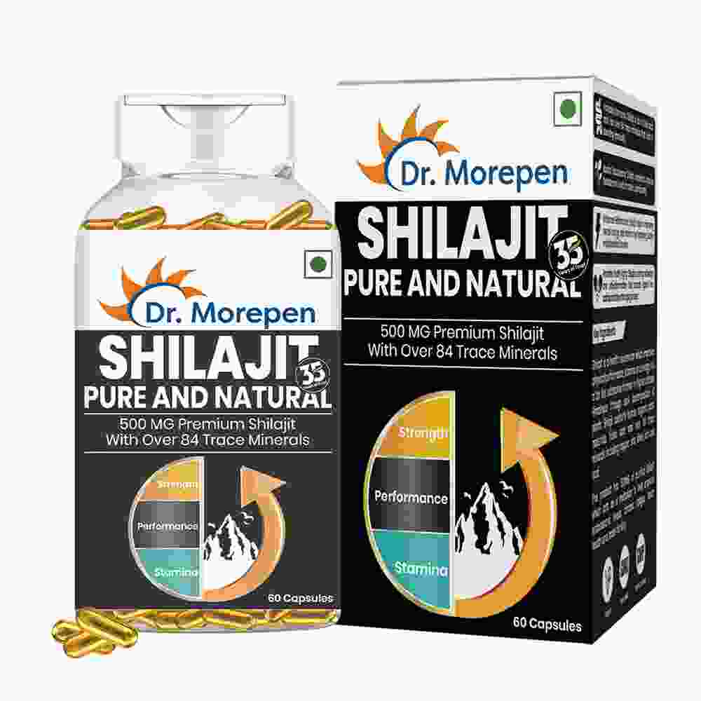 Dr. Morepen Shilajit Capsules for Strength Stamina Vigour & Vitality (60 Capsules)