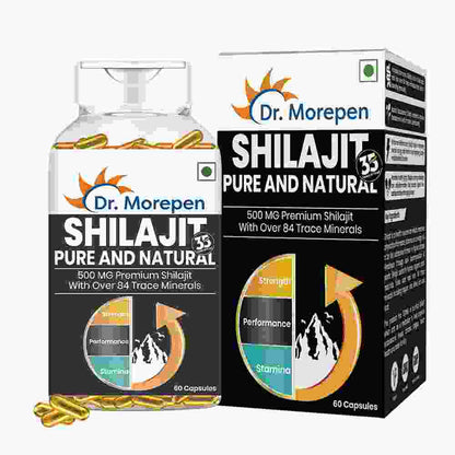 Dr. Morepen Shilajit Capsules for Strength Stamina Vigour & Vitality (60 Capsules)