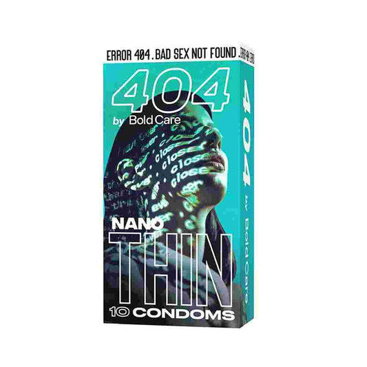 Bold Care 404 Super Nano Thin Condoms For Men, 50 Microns with Disposable Pouches (50 gms)