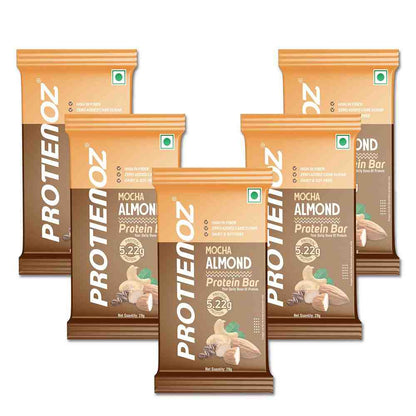 Protienoz High Protien Mocha Almond Protein Bars (5x28 gms)