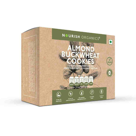Nourish Organics Almond Buckwheat Cookies - 120 gms